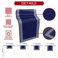 thumbnail image 5 of Navy Blue Geometric Table Runner 72 Inches Long, White Greek Key Farmhouse Cotton Linen Table Runners Dresser Scarves, Decorative Fabric Tabletop Scarf Furniture Cover for Home Dinner Party 13"x72", 5 of 8