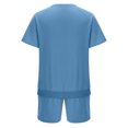 thumbnail image 4 of Aofany Men Short Sets Outfits Big And Tall Men's 2 Piece Outfits Solid Tee Shirt And Shorts Set Sports Tracksuits Mens Summer Outfits 2 Piece Pants, 4 of 5