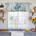 thumbnail image 4 of 2 Panels Teal Sea Turtle Coastal Valance for Windows, Nautical Summer Beach Starfish Light Filtering Kitchen Curtains, Rod Pocket Window Treatment Curtain Valances for Living Room Bedroom, 54"x18", 4 of 9
