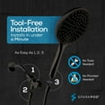 thumbnail image 5 of SparkPod Rainfall Shower Head with Handheld - 6-Inch Head, 6ft Hose, Adjustable Bracket (Vintage Oil-Rubbed Bronze), 5 of 7