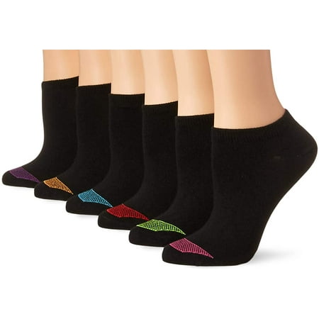 

Hanes Women s Ultimate Lightweight Vent No Show Sock 6-Pack Black Shoe Size: 5-9