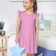thumbnail image 4 of Fotbe Pink Vestido de Dormir para Niñas de 3 a 10 Años, Mangas Cortas, Estilo Princesa, Pijama Camisón con Mangas Voladas-Medium, 4 of 6