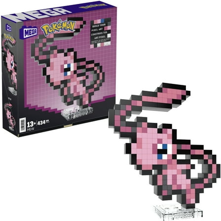 Mega Bloks - Pokemon Mew, Pixel Art, 434 Piece Building Toy Set