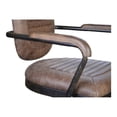 thumbnail image 4 of Scranton & Co Top Grain Leather & Steel Swivel Desk Chair in Brown, 4 of 9