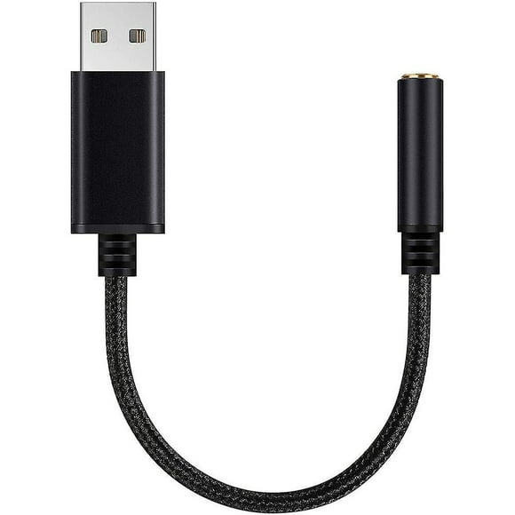 Adaptateur Audio Usb vers Prise 3.5mm, pour Pc, Ps4, mac Etc (0.6
