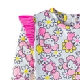 thumbnail image 3 of Hello Kitty Sanrio Girls Long Sleeve Rash Guard & Bikini Bottom UPF 50+, 2 Piece Swimsuit Set (Size 4-10), 3 of 6