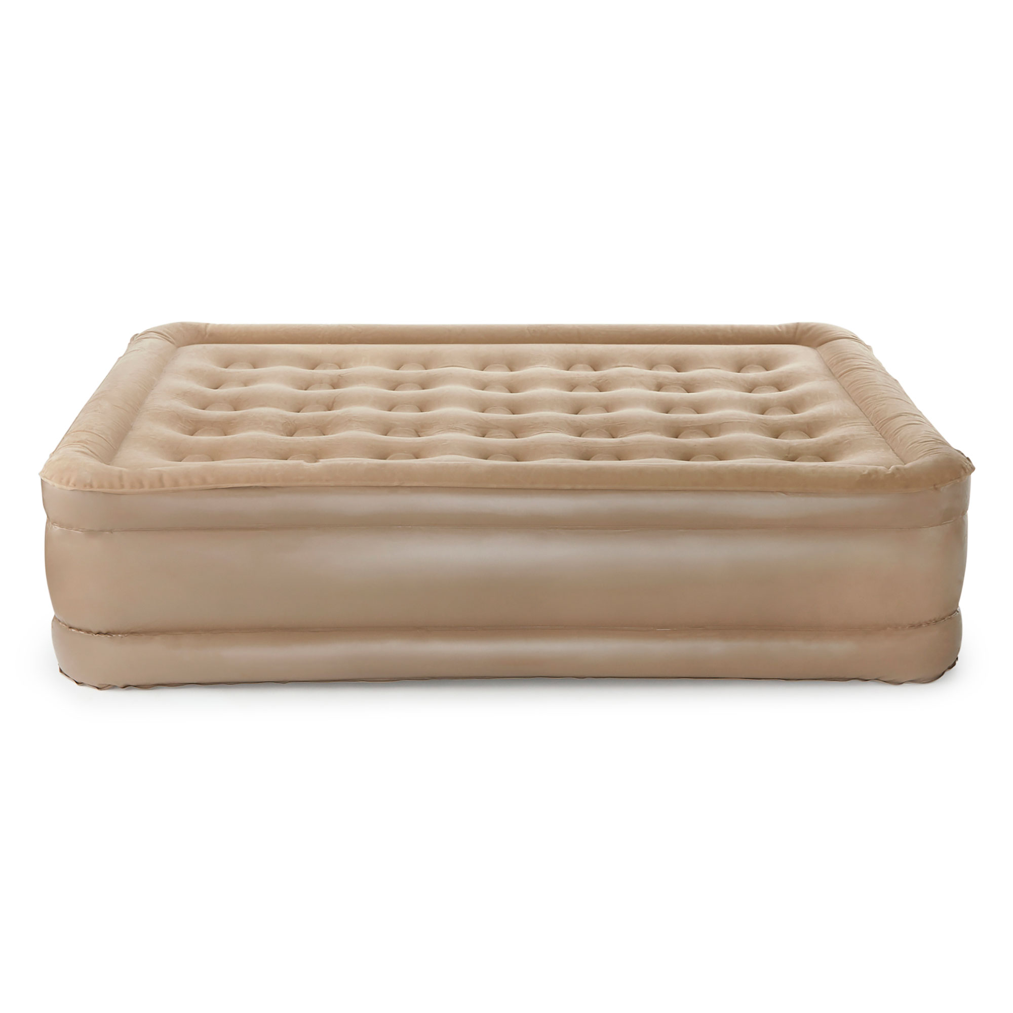 Insta-Bed Raised 18" Inflatable Queen Air Mattress w/ NeverFlat Pump, Beige - image 3 of 11