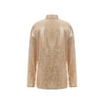 thumbnail image 3 of Musuos Women Retro Casual Long Sleeves V-neck Solid Color Sequined Shirt Tops for Party, 3 of 9
