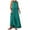Green, variant on Xunlbb Solid Long Dresses for Women Ladies Lightweight Max Dress with Round Neck Sleeveless Breathable Dress Side Key Pockets Summer Vacation Beach Fashion Plus Size