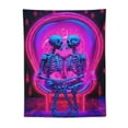 thumbnail image 5 of COMIO  Skull Tapestry Skeleton Kissing Lovers Tapestries Aesthetic Flowers Bedroom Tapestry Wall Hanging for Living Room Dorm, 5 of 7