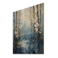thumbnail image 2 of Designart "Birch Woods Moonlit Euphony V" Floral Print on Natural Pine Wood, 2 of 5