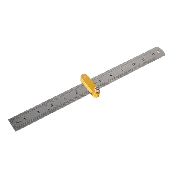 Drilling Positioning Ruler Adjustable Marking Gauge Woodworking Measuring Tool