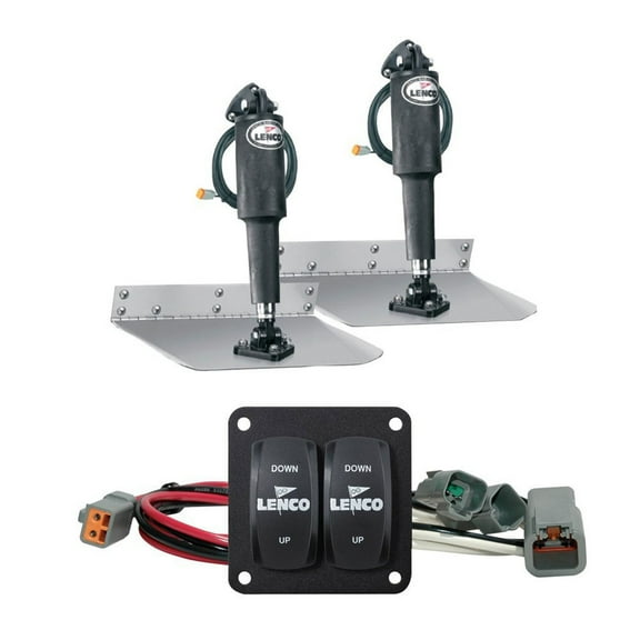 Lenco Marine 15101-104 Standard Trim Tab Kit with Double Rocker Switch - 9" x 12"