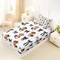 thumbnail image 4 of Manfei Chic Black Bow Twin Sheets,Cute Highland Cattle Bedding,3pcs,1 Flat Sheet,1 Fitted Sheet and 1 Pillowcase, 4 of 6