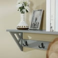 thumbnail image 6 of Alaterre Furniture Coventry 36 in. Gray Coat Hook & Shelf Fixture, Entryway, Mudroom & Laundry Room Home Storage, 6 of 8