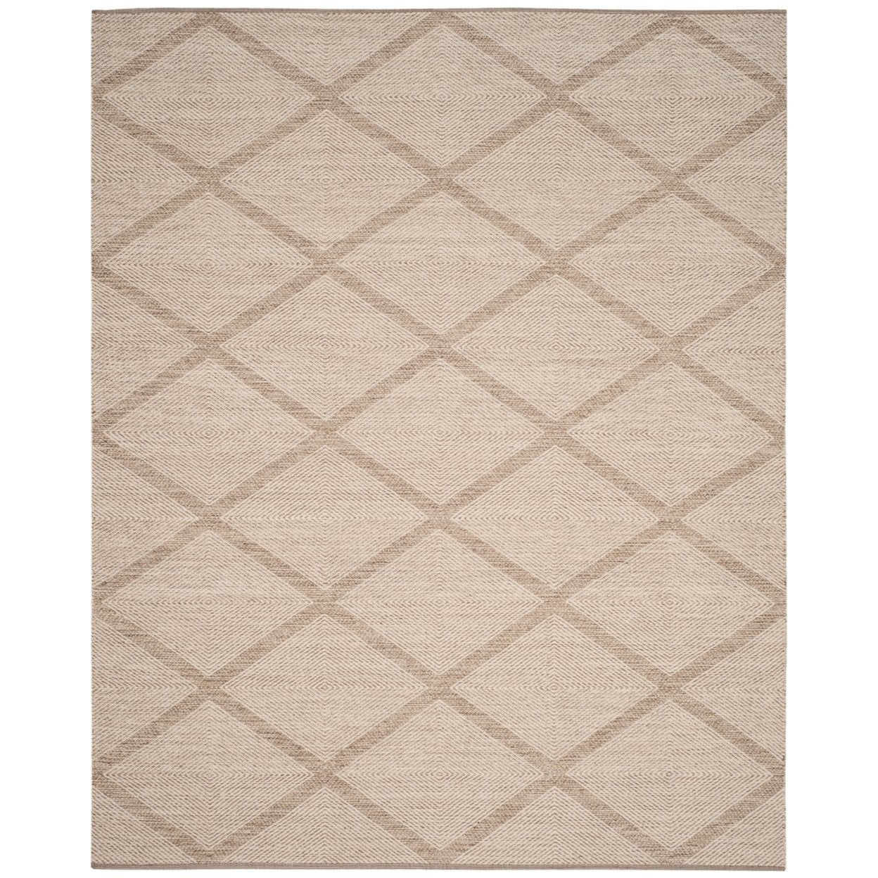 SAFAVIEH Montauk Bailey Geometric Diamond Cotton Area Rug, Beige, 5' x 8'