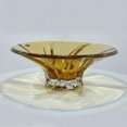 thumbnail image 1 of Oklahoma Amber Collection Modern Crystal Hand-Crafted Decorative Bowl - 12 Inch Bowl, Amber, 1 of 1