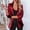 Red, variant on Women Sequins Sequin Jacket Casual Long Sleeve Glitter Party Shiny Lapel Coat Outerwear
