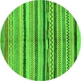 thumbnail image 1 of Ahgly Company Indoor Round Oriental Green Modern Area Rugs, 6' Round, 1 of 4