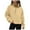 Yellow, variant on PMVFHDE Women Fashion Casual Half Zipper Short Stand Collar Plus Soft Solid Color Hoodie Warm And Cozy Hoodies For Women Navy,XL