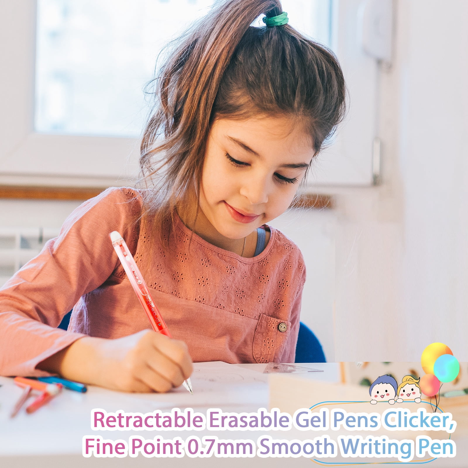 Erasable Gel Pen Quick Drying Retractable Colored 36 Pack For All Agess