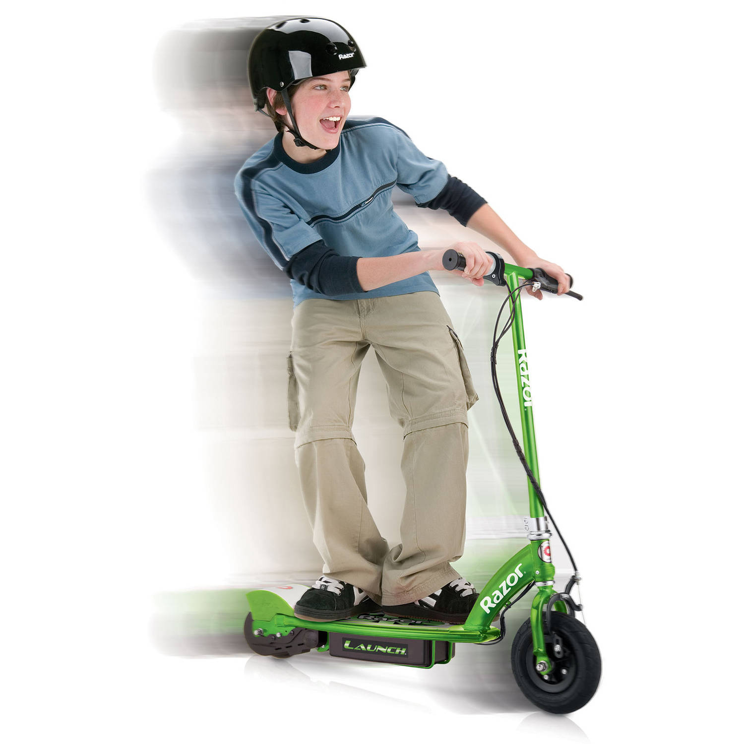 Razor E100 Kids Ride On 24V Motorized Powered Electric Scooter Toy, Green - image 3 of 10