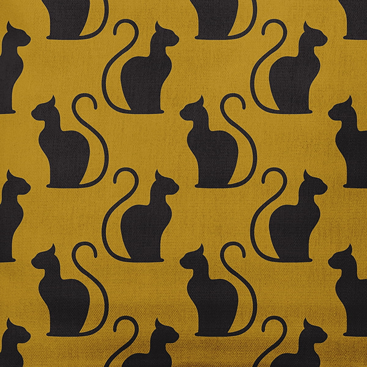 Simply Daisy 18" x 18" Spooky Cats Decorative Throw Pillow, Autumn Gold