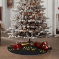 thumbnail image 4 of Daiia Happy New Year 2025 D Drawing Merry Christmas Tree Skirt , Xmas Large Lace-up Tree Skirt, Santa Snowflakes Rustic Home Decorations New Year Party Farmhouse Decor-30", 4 of 6