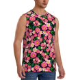 thumbnail image 2 of Pofeuu Trendy Floral Print Men's Muscle T-Shirt, Sleeveless, Muscle Tank, Classic Muscle Tee Top For Men Casual Sleeveless Muscle T-Shirt Trendy Clothes-Medium, 2 of 7