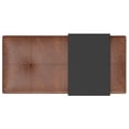 thumbnail image 5 of Oregon 42 inch Wide Storage Ottoman Bench with Tray in Distressed Saddle Brown Vegan Leather, 5 of 13
