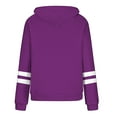 thumbnail image 4 of Oversized Sweatshirt for Women, Women's Polka Print Hooded Sweatshirt Long Top Long Sleeved Pocket, Purple L, 4 of 5