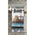 thumbnail image 3 of Ambesonne City Quilted Bedspread Set 2 Pcs, Futuristic Metropolitan, Twin Size, Sky Blue Black and White, 3 of 3