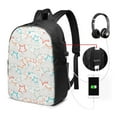 thumbnail image 3 of YFYANG 17" Laptop Backpack, Star and Cloud Pattern Fashion Travel Work Backpack with USB and Headphone Cable Interface for Men and Women, 3 of 8