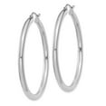 thumbnail image 2 of Primal Gold 14 Karat White Gold 3mm Tube Hoop Earrings, 2 of 4