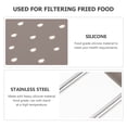 thumbnail image 2 of 1Pcs Frying Pan Silicone Splatter Screen Cooking Cooling Mat Oil Strainer Board Grey Rectangular Mesh Design, 2 of 8