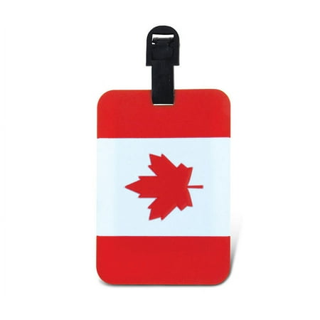 Puzzled Canadian Flag Luggage Tag - Unique Canada Flag Novelty Travel Tags For Luggage, Cute Maple Leaf Flag Travel ID Identification Label For Suitcase, Backpack and Sports Bag - Tags for Men & Women