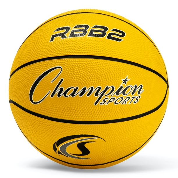 Champion Sports Size 6 Intermediate Rubber Outdoor Basketball Yellow