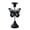 A Black, variant on KGJQ Vintage Metal Candle Holder, Romantic Candlestick Dinner Table Centerpiece, Retro Aged Texture Decor for Wedding Party and Home Anniversary Decorations