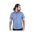 thumbnail image 2 of Camisa Manga Corta Azul Jaspe Slim Fit Con Bolsa Semi Oculta Para Hombre, 2 of 4