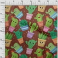 thumbnail image 3 of oneOone Polyester Spandex Brown Fabric Kawai Sewing Material Print Fabric By The Yard 56 Inch Wide, 3 of 5