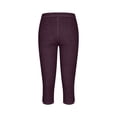 thumbnail image 5 of Denim Capris for Women Stretch Pull on Plus Size Elastic Waist Trendy Jeans Leggings 2026 Casual Summer Capri Pants Purple 2XL, 5 of 8