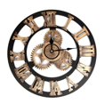 thumbnail image 2 of Diseño de engranajes 3D Número romano Número árabe Reloj de pared Sala de estar Decoración del hotel Reloj de madera sin tictac Inevent JJ20151-04, 2 of 6