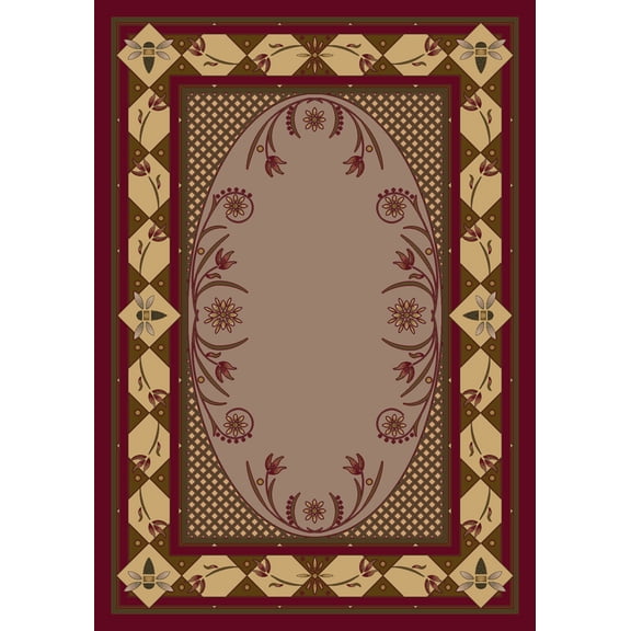 Milliken Innovations Area Rug KIMBERLY BRICK Kimberly Brick Petals Leaves 2' 8" x 3' 10" Rectangle