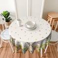 thumbnail image 5 of Spring Easter Round Tablecloth 60x60 Inch Cute Bunny Eggs Watercolor Floral Decorative Table Cloth Washable Polyester Fabric Farmhouse Holiday Tablecloths for Home Kitchen Party Dinner Decor, 5 of 6