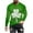 Green A, variant on Mens St. Patricks Day T-Shirts Casual Big&tall Long Sleeve Crewneck Green Graphic Loose Comfortable Pullover Tops (XL, Black)