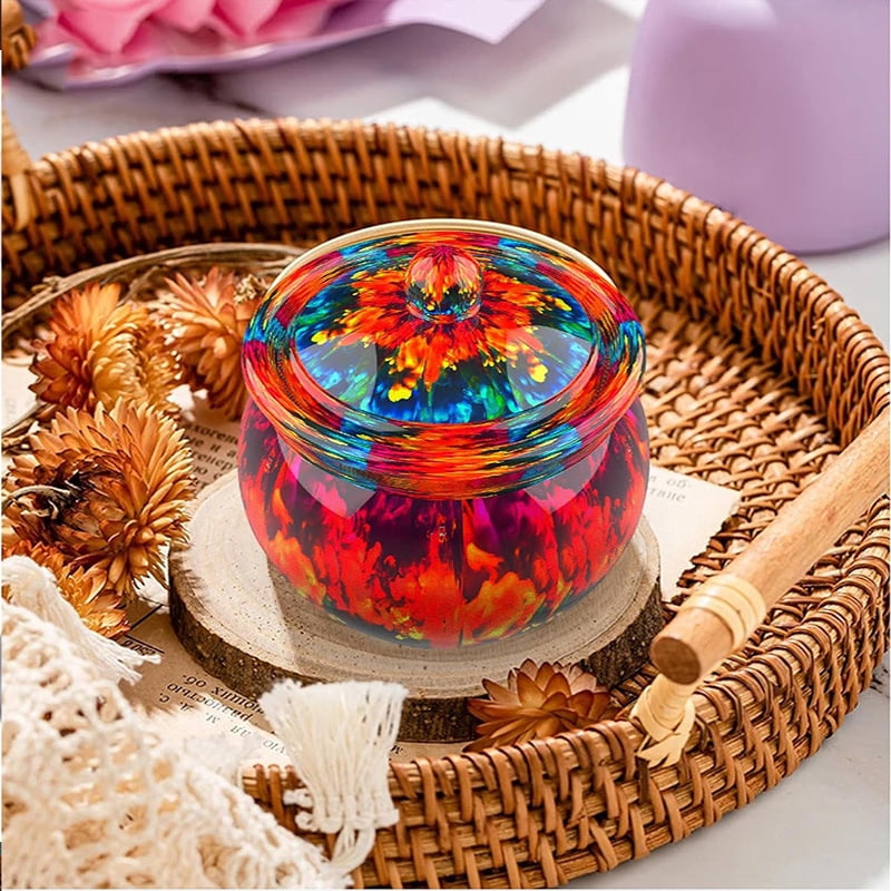 1PC Round Storage Box Silicone Mold, Storage Resin Mold with Lid for Handmade Crafts DIY Storage Jar for Jewelry Ornaments Container