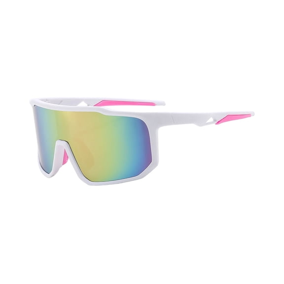 Glasses Cycling Sunglasses for Men and Women, Sports Eyewear with UV Protection, Windproof Lightweight Frame for Running Driving and Outdoor Activities, White and Black Color Options