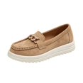 thumbnail image 2 of Willtoo Women's Orthopedic Loafers with Chain Decor Dressy Slip On Casual Walking Shoes Round Toe Non-Slip Comfortable Fashion Sneakers, 2 of 5