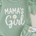 thumbnail image 4 of CAICJ98 Newborn Baby Girl Clothes Infant Summer Outfits Little Sister Ruffle Romper Strawberry Shorts Headband Set 0-18 Months Clothes for Baby Girl (Green,3-6 Months), 4 of 4