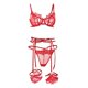 thumbnail image 2 of Gibobby Conjunto de lencería Conjunto de Liguero con Sujetador de Encaje, Lencería Elegante y Exquisita para Mujer para Noche de Bodas, Luna de Miel y Más(Rojo, M), 2 of 5